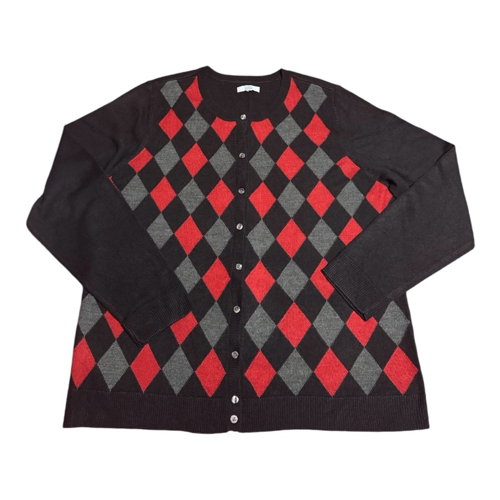Mall goth argyle cardigan